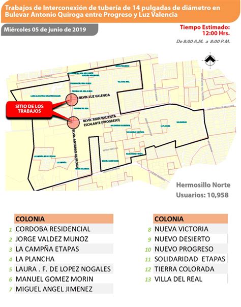 Agua De Hermosillo Boletín 115 Agua De Hermosillo Informa Trabajos