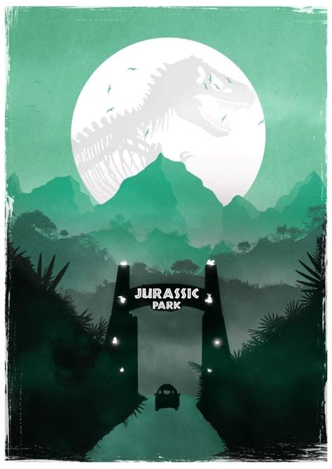 Jurassic Park Inspired Minimalist Print Art Print By Geeky Ninja
