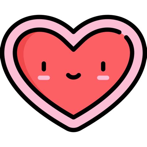 Heart Kawaii Lineal Color Icon