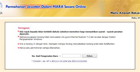 Jobcari.com | jawatan kosong terkini. Borang Jawatan Kosong Mara