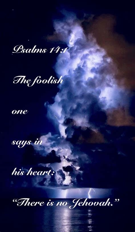 Psalm 141 14 The Foolish One Says In His Heart There Is No Jehovah
