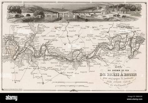 French Railway Map Stock Photo Alamy