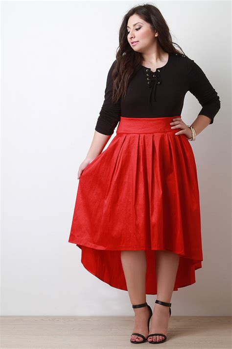 Pleated Taffeta High Low Skirt Purposed By Design Honey Skies