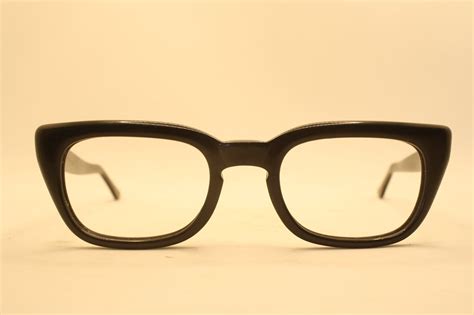black retro glasses vintage eyeglass frames 1960 s horn etsy