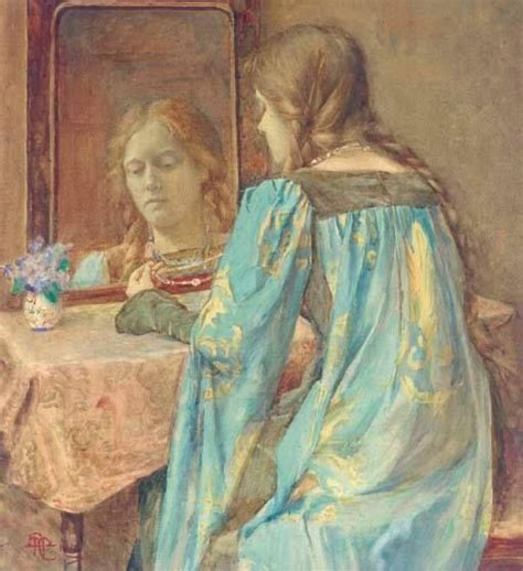 Lady In Medieval Dress At Her Toilette 1907 Henry Meynell Rheam