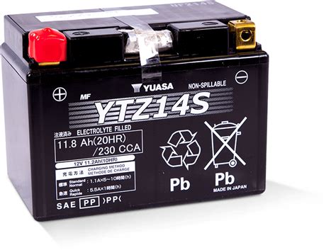 There's nothing more frustrating, or more common, than a dead motorbike battery. YTZ14S - Yuasa Battery, Inc.