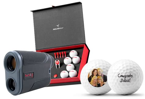 Our striking golf ball gift pack box will not bend or lose its shape, as we use durable material to provide our customers with a quality product. Golf range finder in a golf gift box deluxe with ...