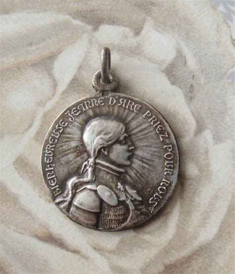 Rare Antique Medal St Joan Of Arc By Religiousmedals On Etsy
