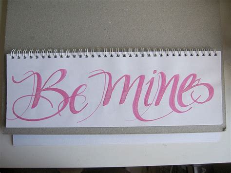 Be mine | Hand lettering, Beautiful lettering, Lettering fonts