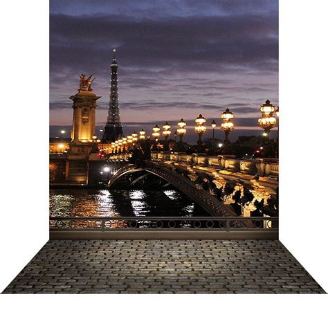 Photography Backdrop With Floor Paris Evening 10x20 Ft