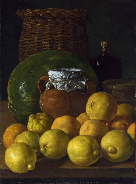 Luis Melendez Still Life With Lemons And Oranges Still Life Still