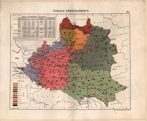 ethnographic map and statistics of partitioned poland 1858 [2959×2432] map ancient world