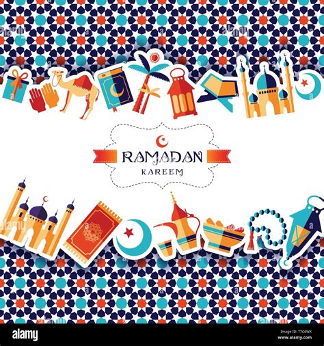 Ramadan Kareem Icons Set Of Arabian Stock Vector Image And Art Alamy