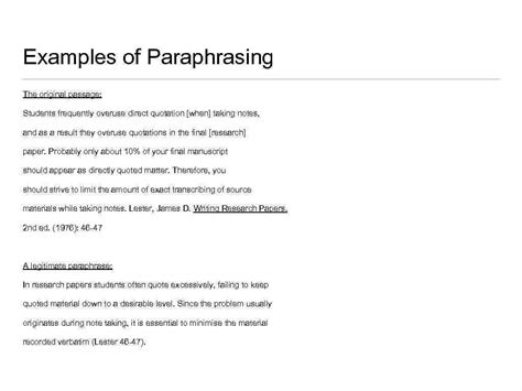 How To Use Apa Citing And Paraphrasing To
