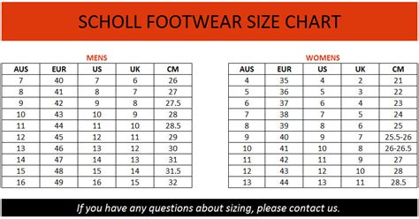 Dr Scholls Size Chart Brand House Direct