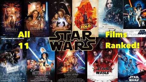 All 11 Star Wars Films Ranked YouTube