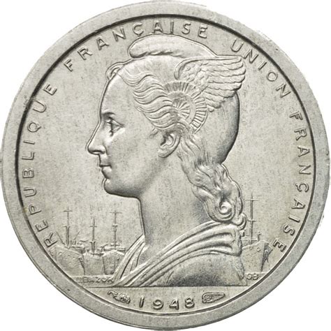 Anciennes Terres Coloniales En 3 Lettres - #434190 Monnaie, Madagascar, Franc, 1948, Paris, SUP, Aluminium, KM:3