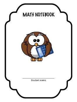 Math Interactive Notebook Cover By Peak Learning Resources Tpt