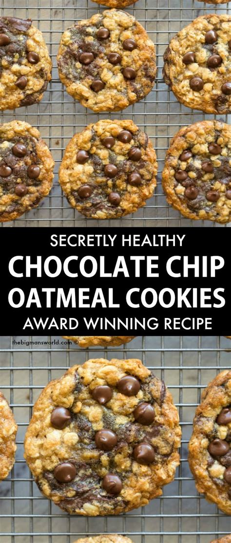 Healthy Oatmeal Chocolate Chip Cookies Award Winning The Big Mans