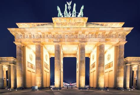 Brandenburger Tor Brandenburg Gate Panorama Famous Landmark In