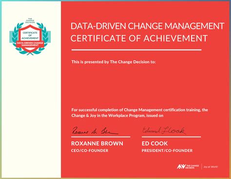 Data Driven Change Management • The Change Decision • Accredible