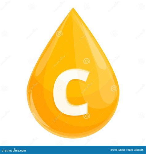 Vitamin C Drop Icon Cartoon Style Stock Vector Illustration Of Drop