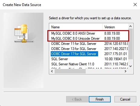 Configure ODBC Drivers For MySQL