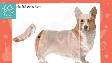 Teachers Pet Pin The Tail On The Corgi Game