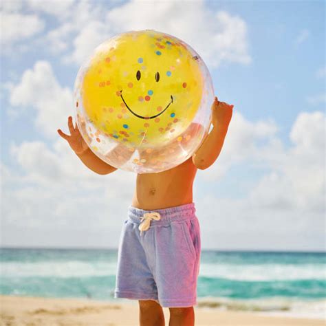 Sunnylife Inflatable Beach Ball Smiley At Mighty Ape Australia