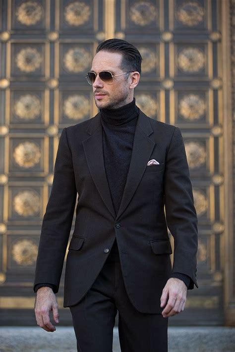 All In Monochromatic Dressing For Fall Turtleneck Outfit Men