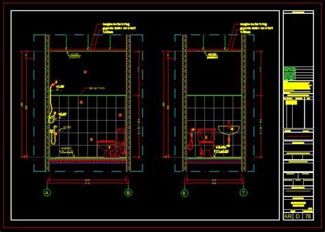 Detail Ukuran Pintu Kamar Mandi Autocad Koleksi Nomer