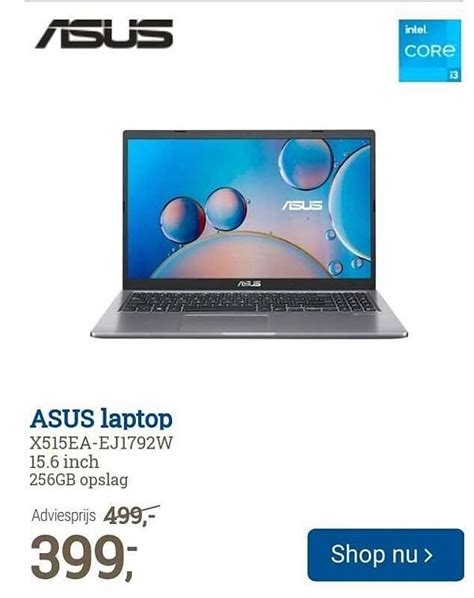 Asus Laptop X515ea Ej1792w Aanbieding Bij Bcc