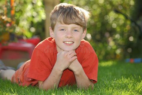 Happy Boy In The Sun Stock Photo Image Of Landscape 15954770