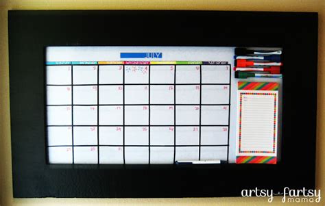 Diy Whiteboard Calendar Artsy Fartsy Mama