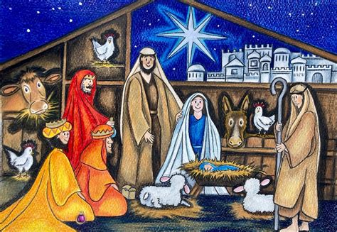 Nativity Christmas Cards Multipack Welcome To Lisa Harker Art