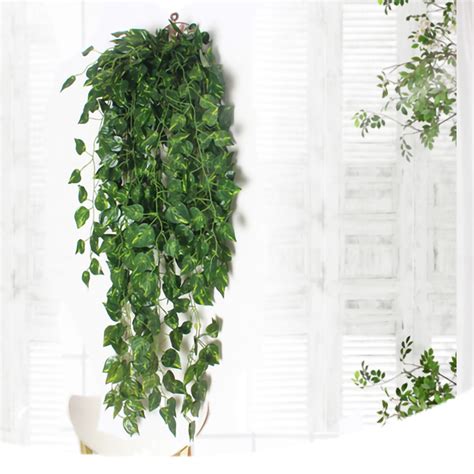 2 Bunch4 Bunch Ivy Leaf Artificial Plants Plastic Fake Vine Hanging