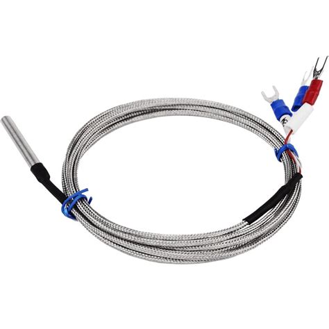 Stainless Steel Probe Tube Rtd Pt100 Temperature Sensor With 2m 3 Cable