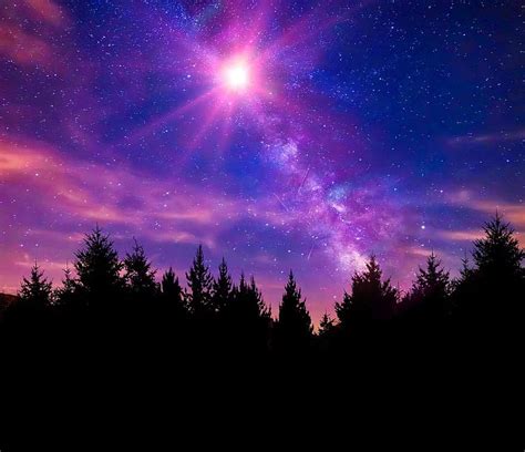 Nebula Milky Way Night Sky Stars Space Galaxy Sky