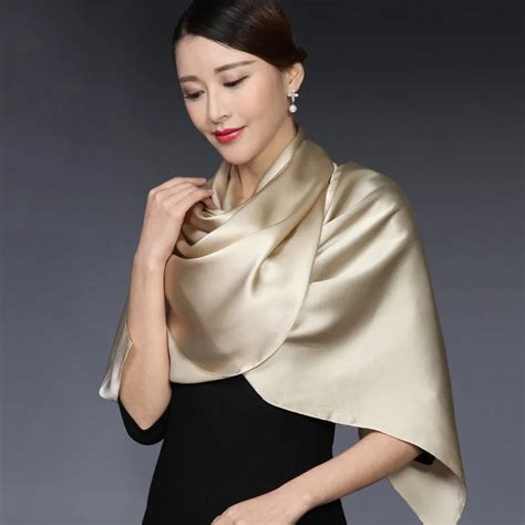 Pure Silk Scarves New Satin Silk Scarves And Shawls 16 M M Thickening In Women S Scarves From