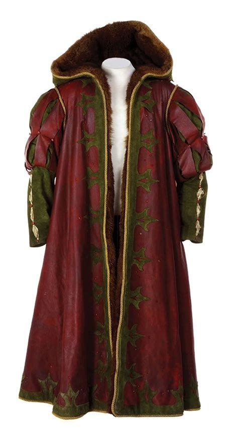 Father Christmas Leather And Fur Coat Narnia Costumes Santa Suits