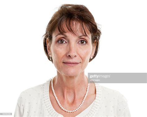 Serious Mature Woman Mug Shot Portrait Bildbanksbilder Getty Images