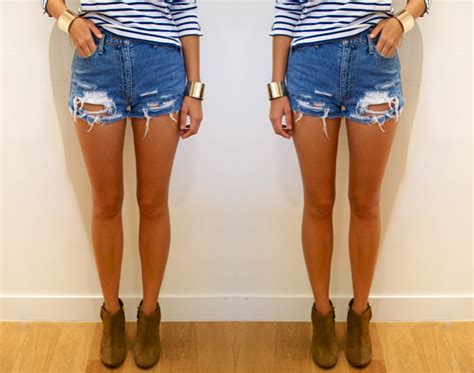 Diy Distressed Denim Cut Off Shorts A Pair And A Spare