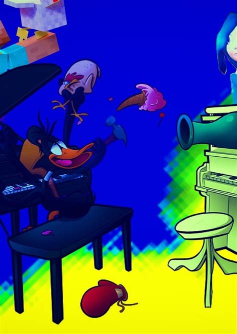 Daffy Duck And Donald Duck Piano