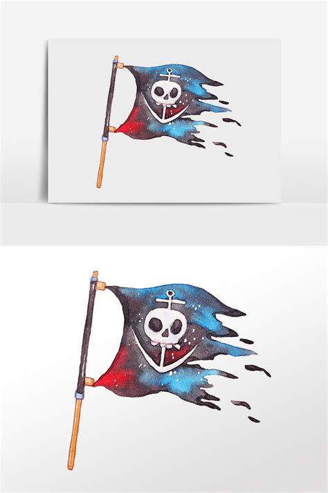 Drawing Nautical Go To Sea Watercolor Island Flag Illustration PSD PNG Images Free Download