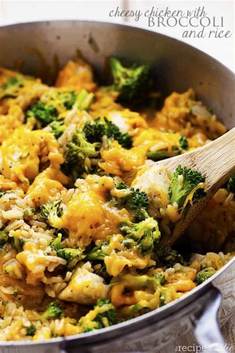 Nestle chicken amidst broccoli and roast until chicken is cooked through and broccoli is golden brown and tender, about 6 minutes. One Pan Cheesy Chicken with Broccoli and Rice | The Recipe ...