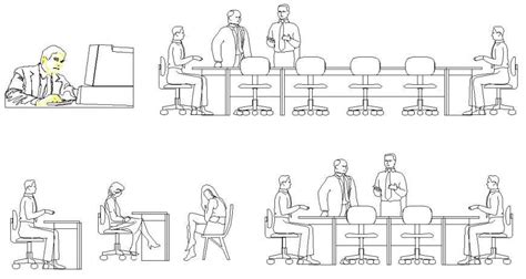 People In Office Detail 2d View Cad Block Layout Autocad File Cadbull