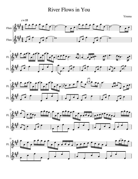 Free sheet music preview of river flows in you, (intermediate) for piano solo by yiruma. Print and download in PDF or MIDI River Flows in You - Yiruma. Free sheet music for Flute. Made ...