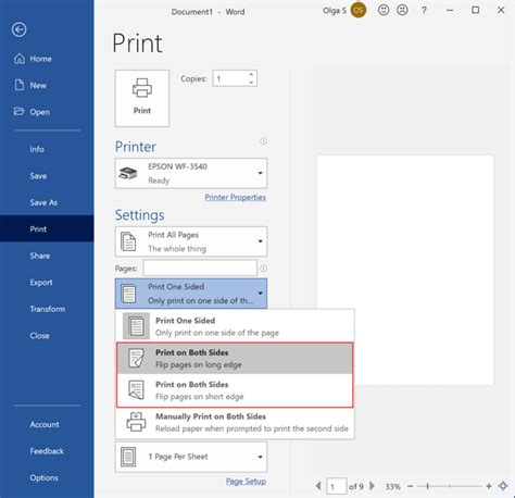 How To Print A Selected Text Or Specific Pages On Both