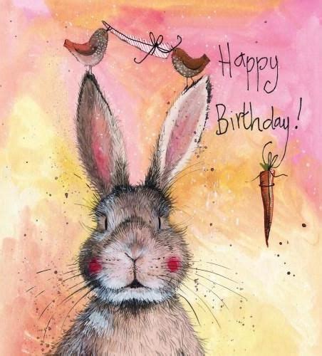 Happy Birthday Images With Rabbits Happy Birthday Cards Happy