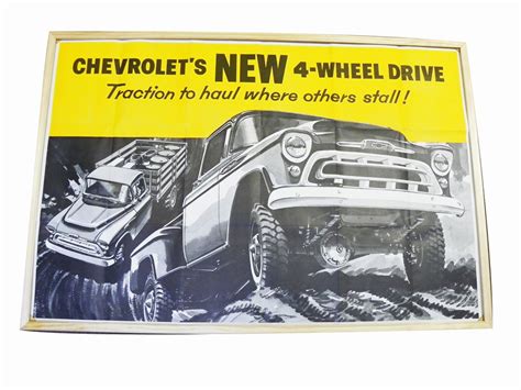 1957 Chevrolet 4 Wheel Drive Dealer Poster